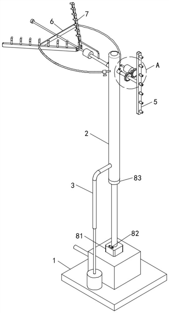 Telescopic pressurized spraying device