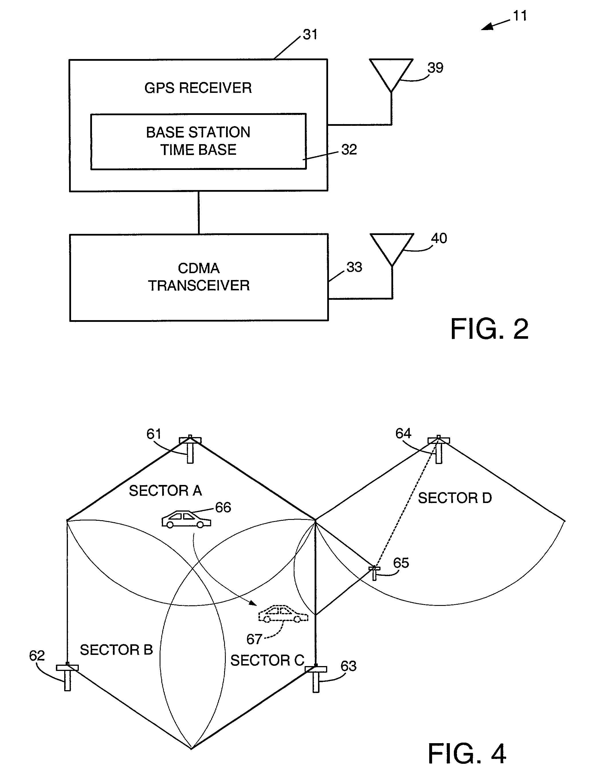 Use of mobile stations for determination of base station location parameters in a wireless mobile communication system