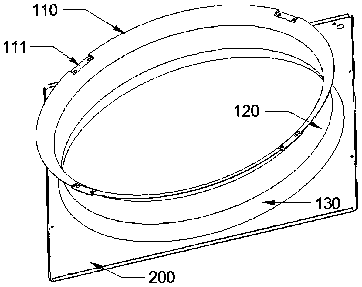 Guide ring device and axial flow fan