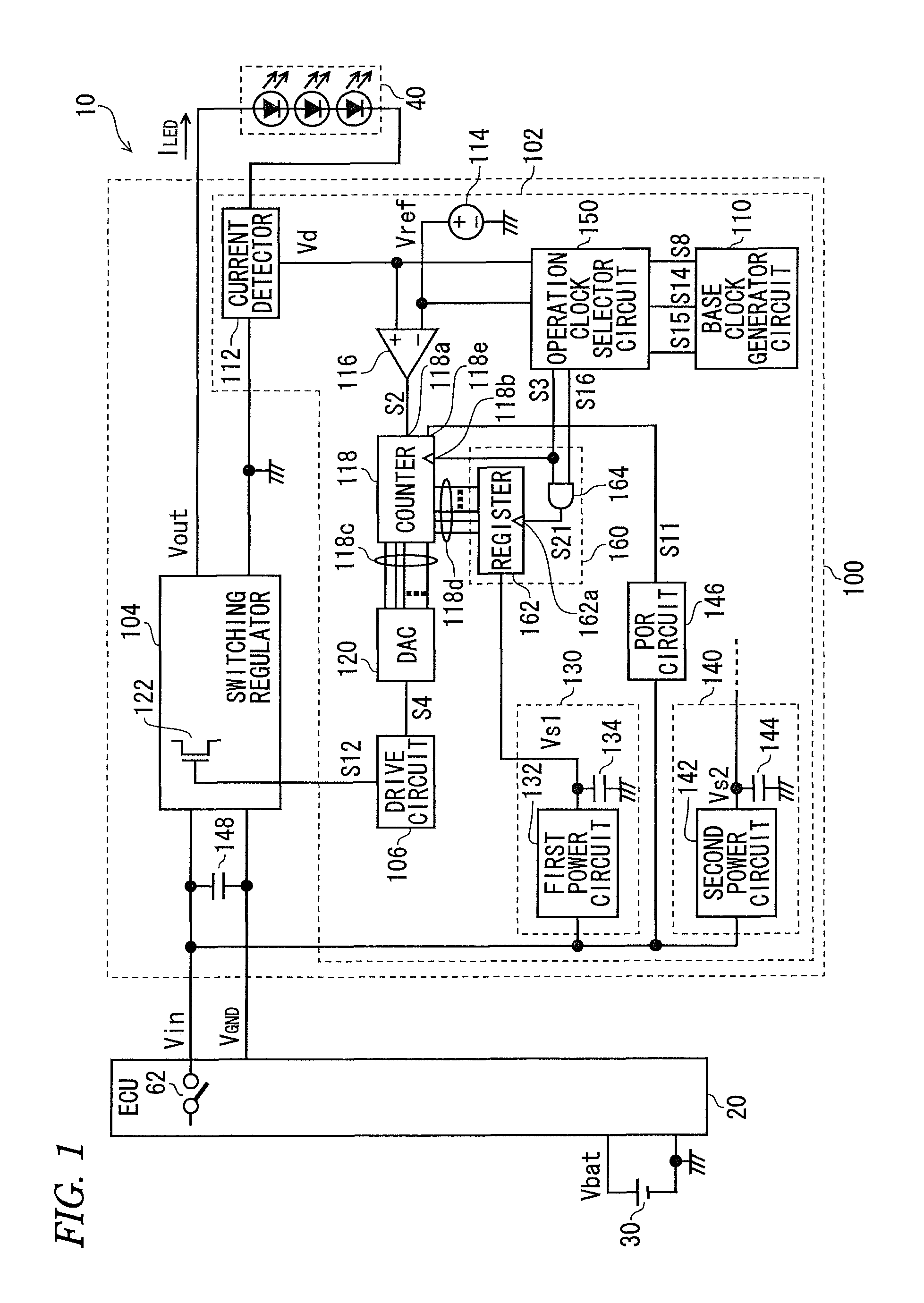 Semiconductor light source lighting circuit