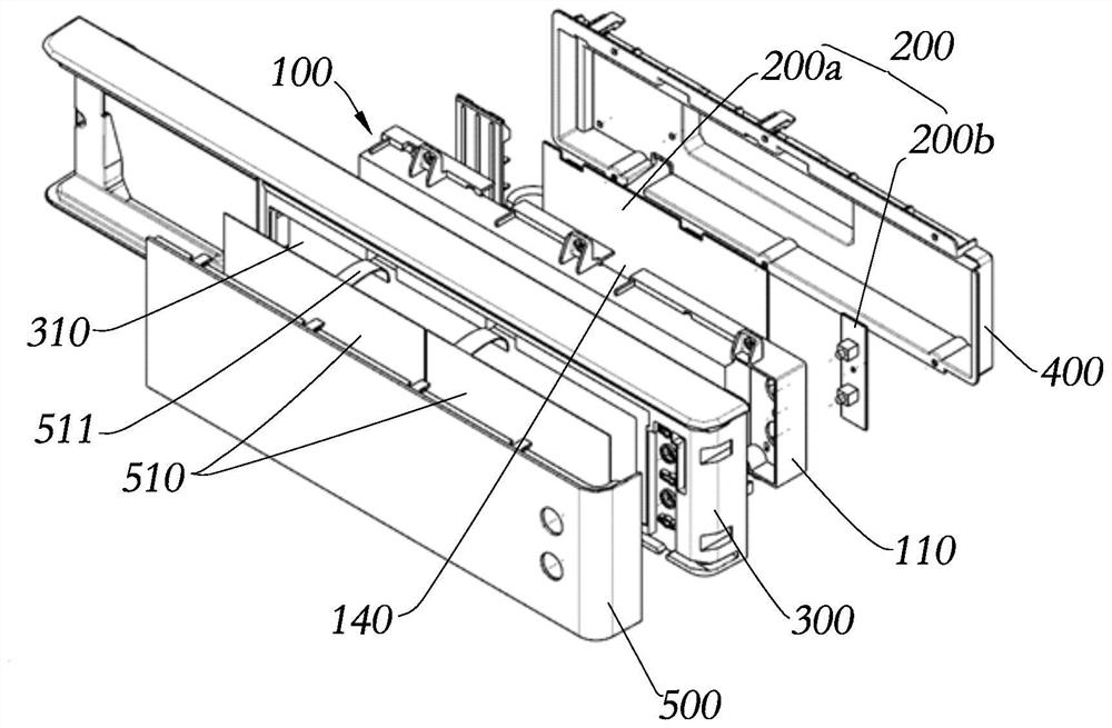 Operation display device of clothes treatment equipment and clothes treatment equipment