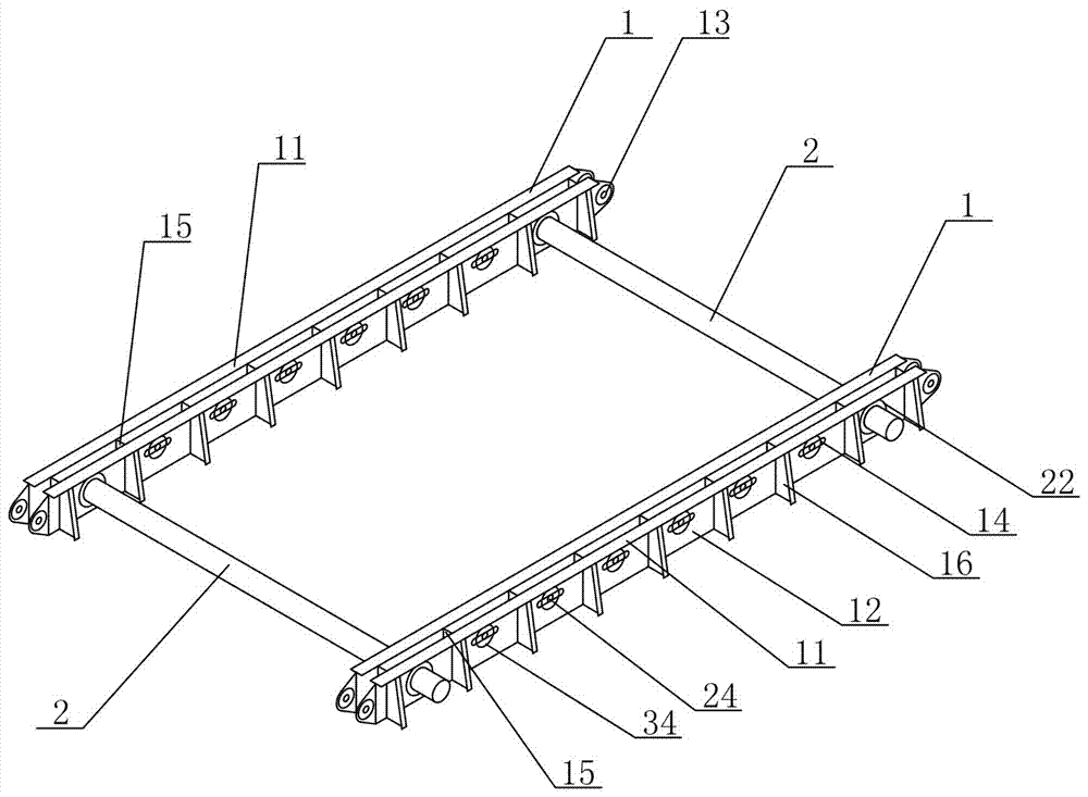 Turnover device for thin plate subsections of luxury cruise ship