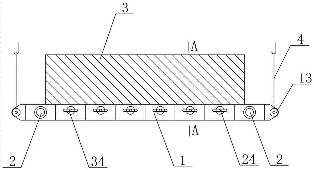 Turnover device for thin plate subsections of luxury cruise ship