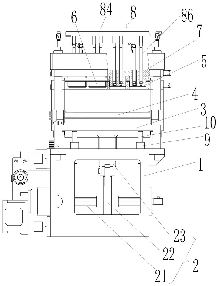 Blanking device of bubble cap packaging machine