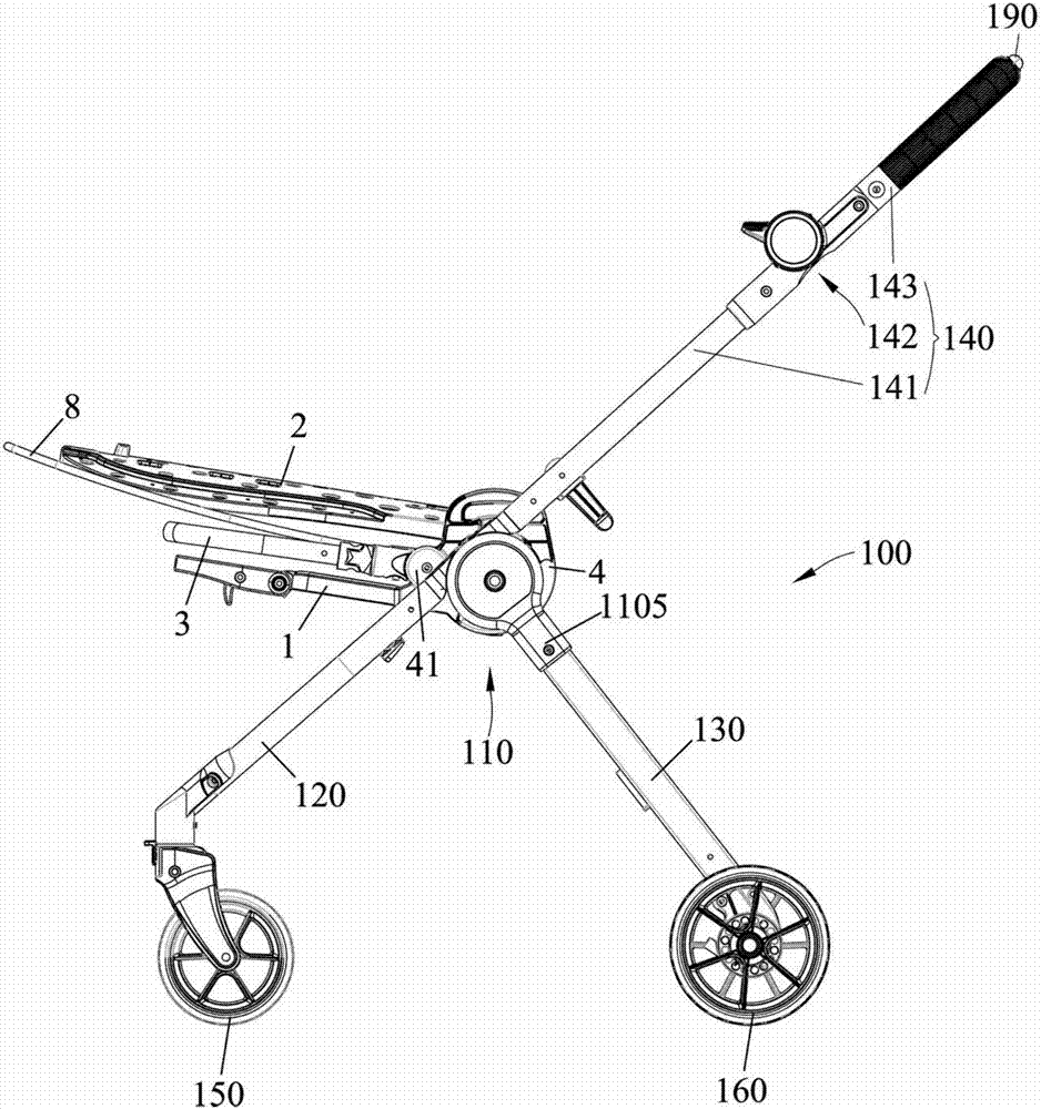 Folding baby carriage