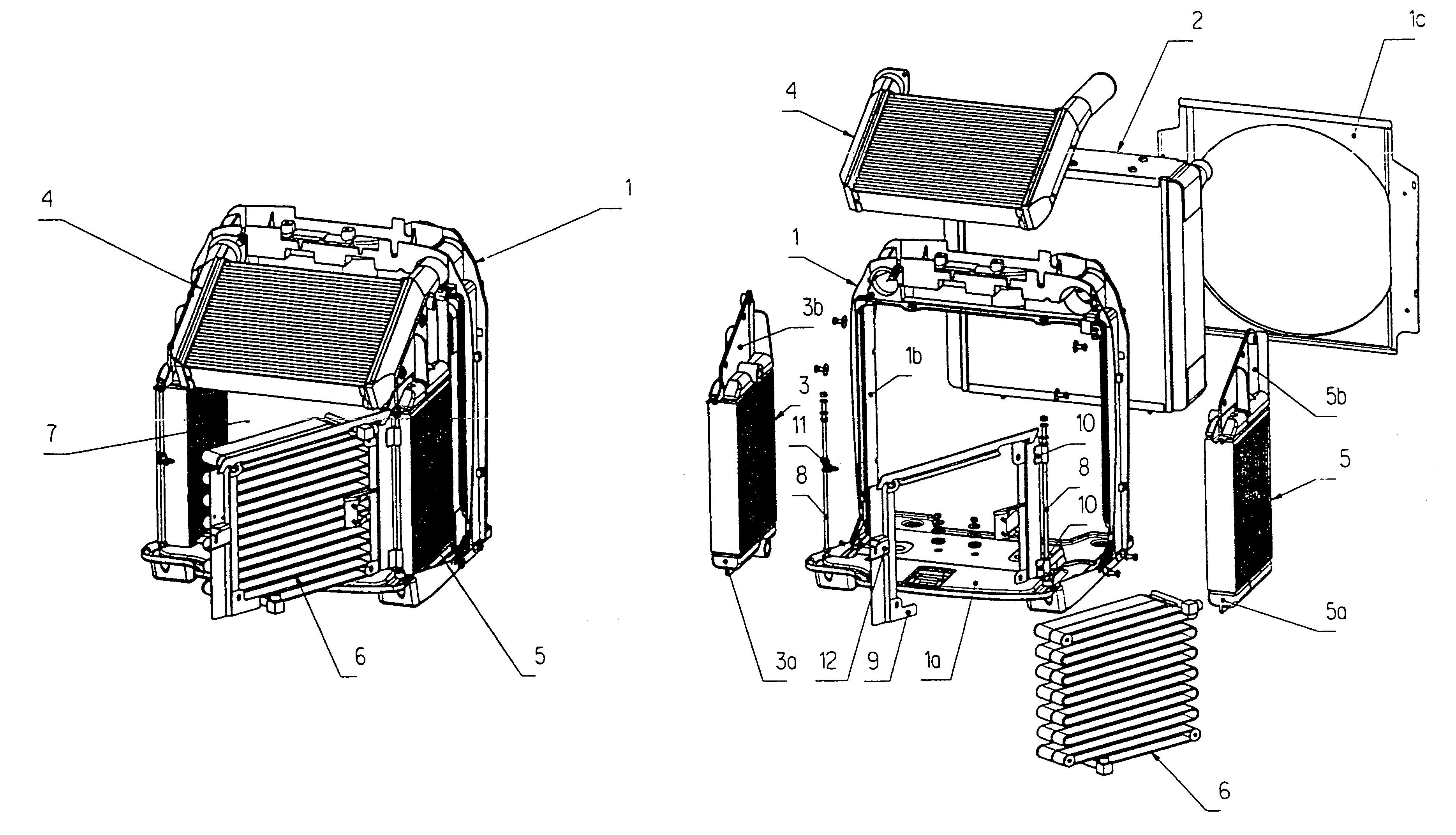 Vehicle cooling radiator arrangement