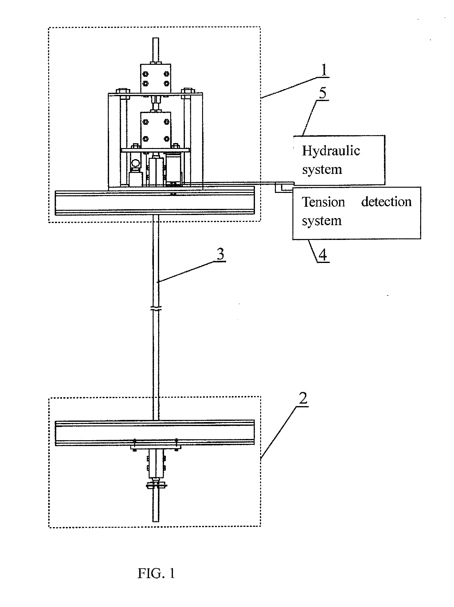 Apparatus and method for automatically adjusting tension on mining elevator flexible guide rail