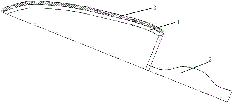 Tool for strengthening blade through laser cladding technology