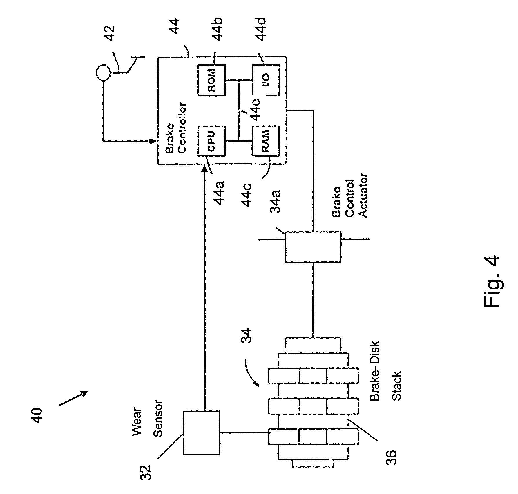 Brake wear control system