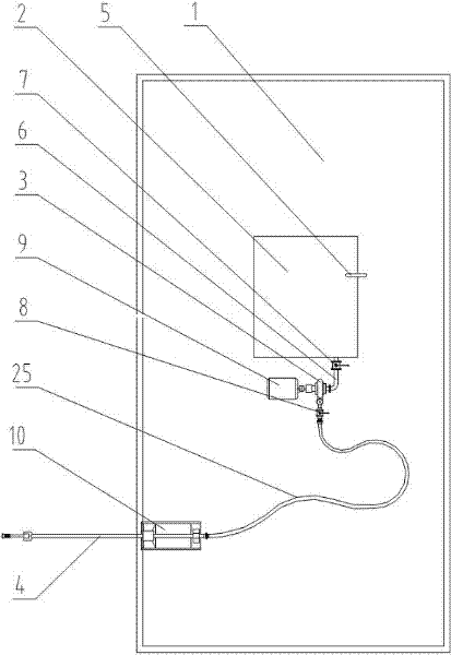 Extinguishing device for tall building roof