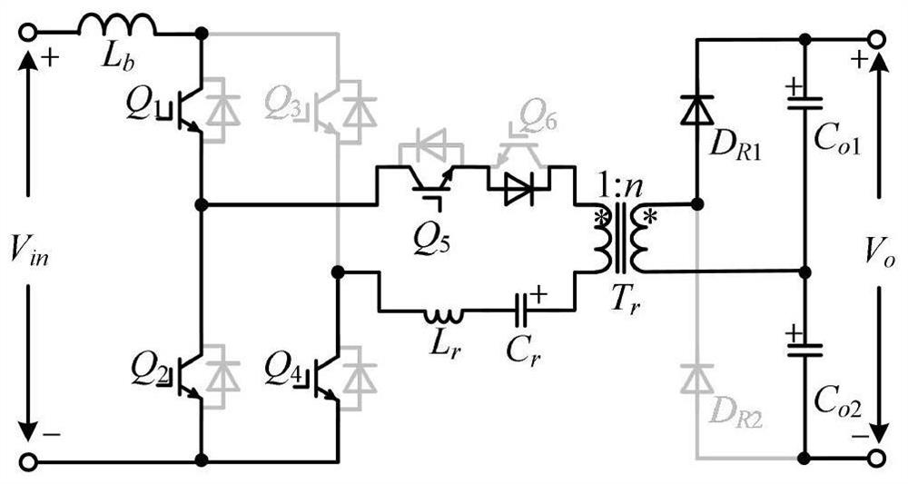 Single-stage zero-current switch full-bridge boost DC converter and control method thereof