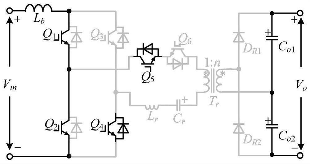 Single-stage zero-current switch full-bridge boost DC converter and control method thereof