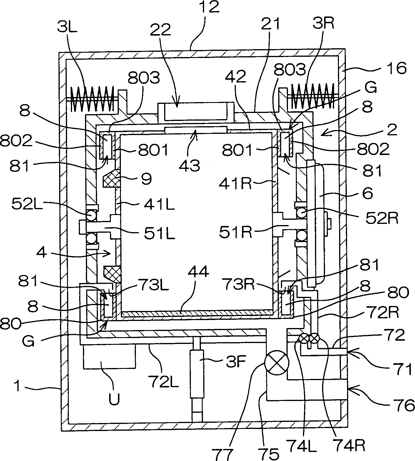 Rolling drum type washing machine