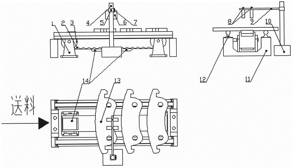 Friction driving type brake disc flatness detection mechanism