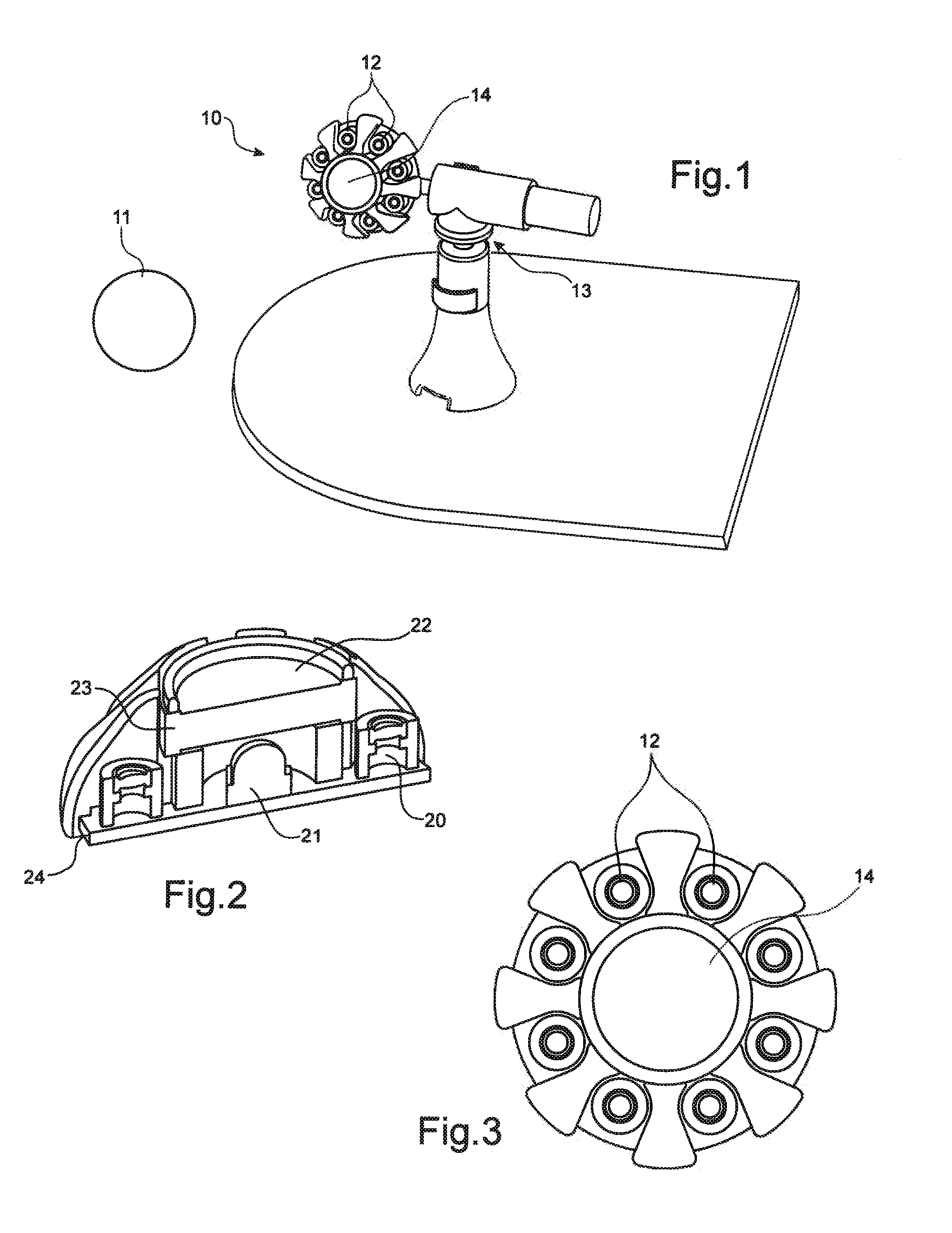 Device and method for measuring the position of at least one moving object in a three-dimensional grid