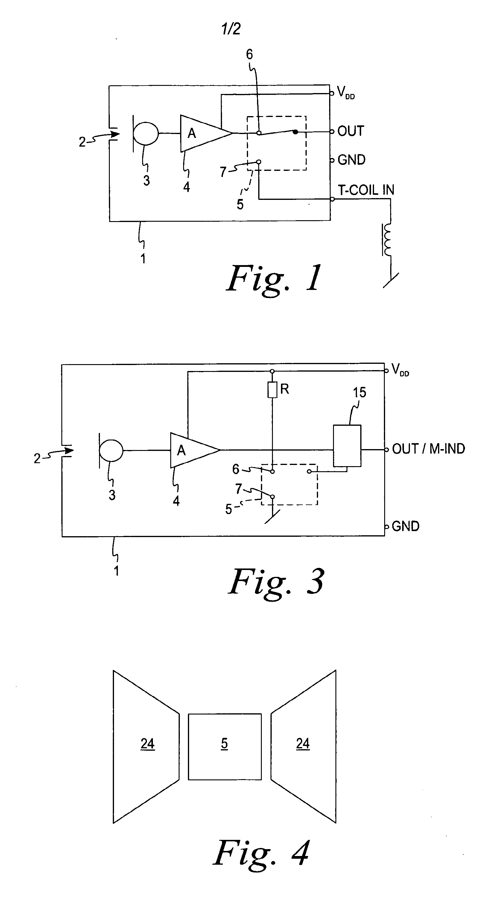 Microphone assembly comprising magnetically activatable element for signal switching and field indication