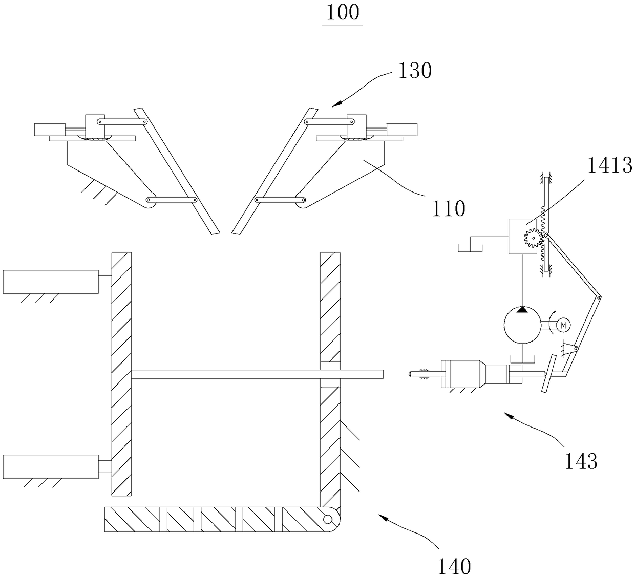 Hydraulic dewatering machine, and sludge dewatering system and method