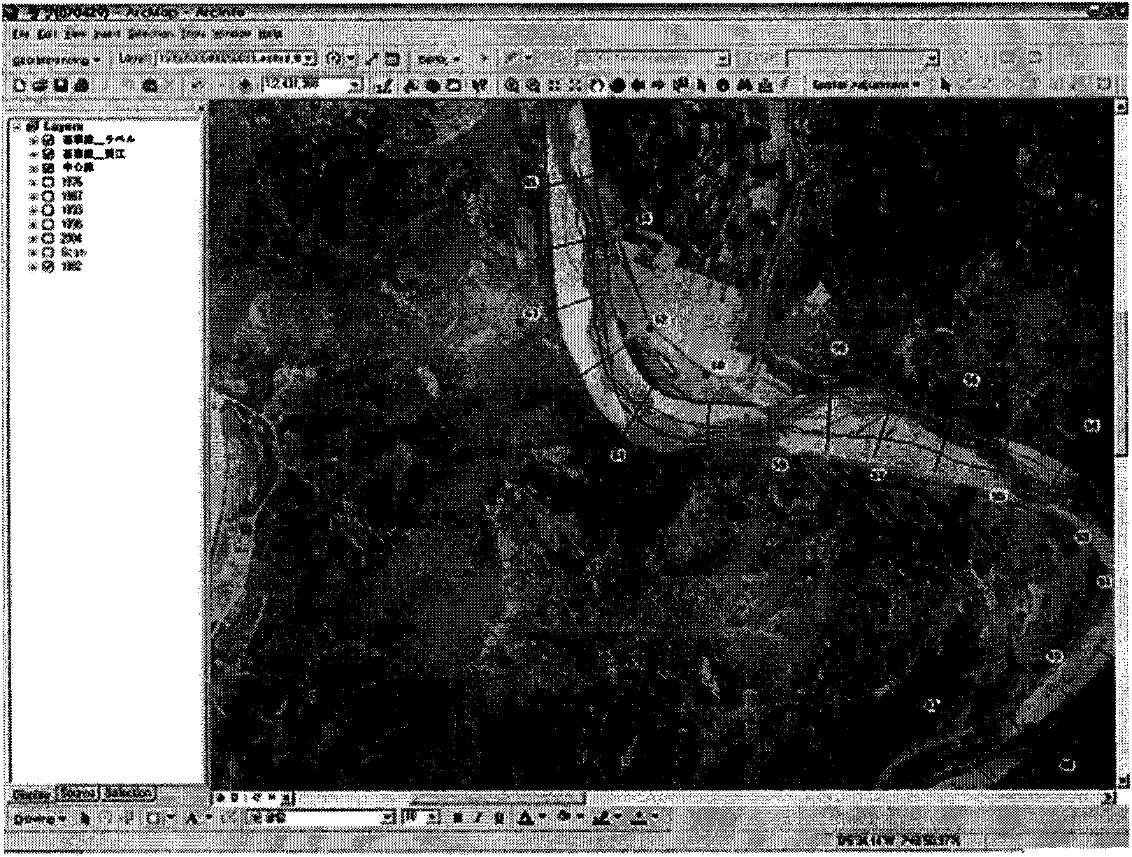 System and method for analyzing spatial image information and GIS based river time sequence