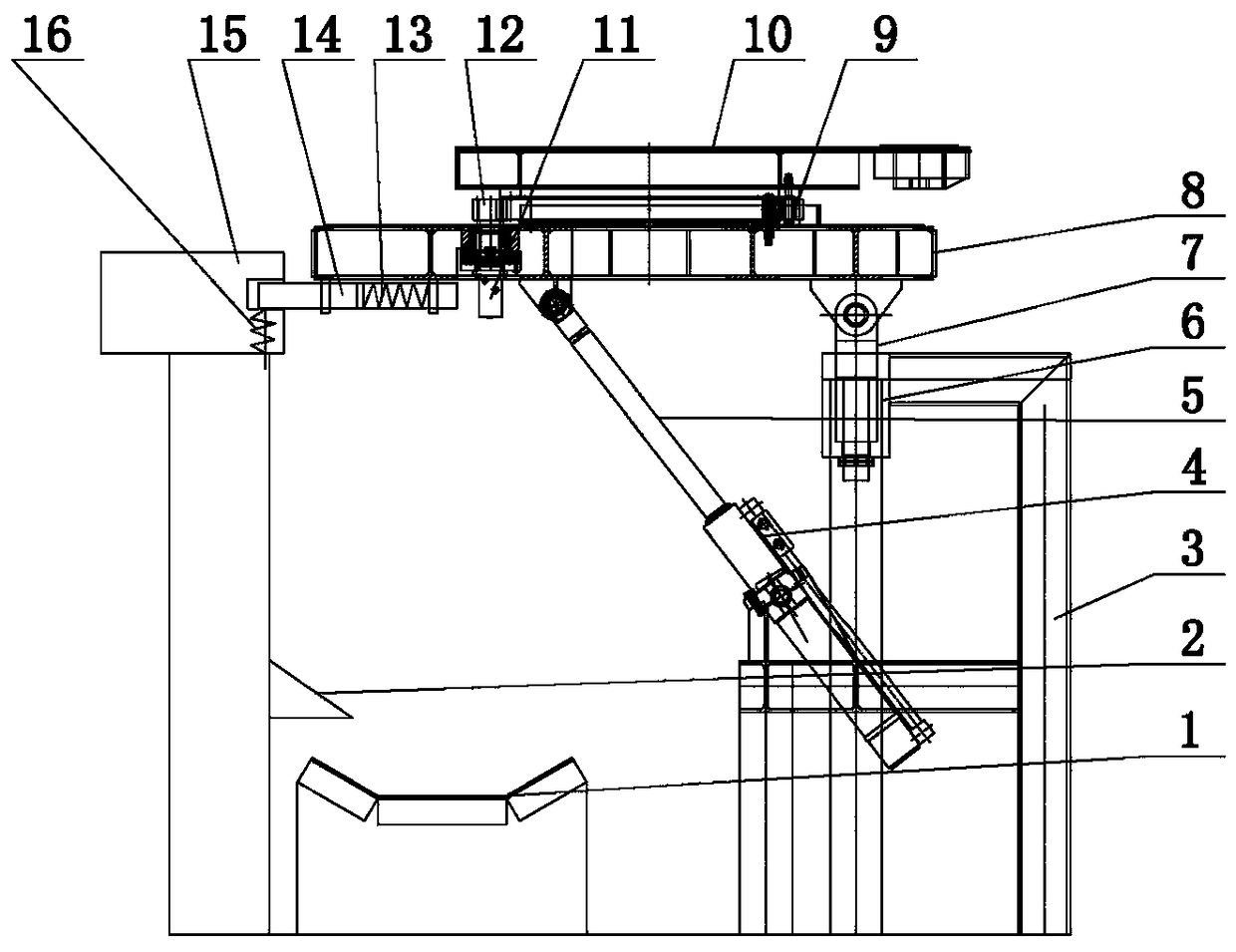 A tiltable rotary table