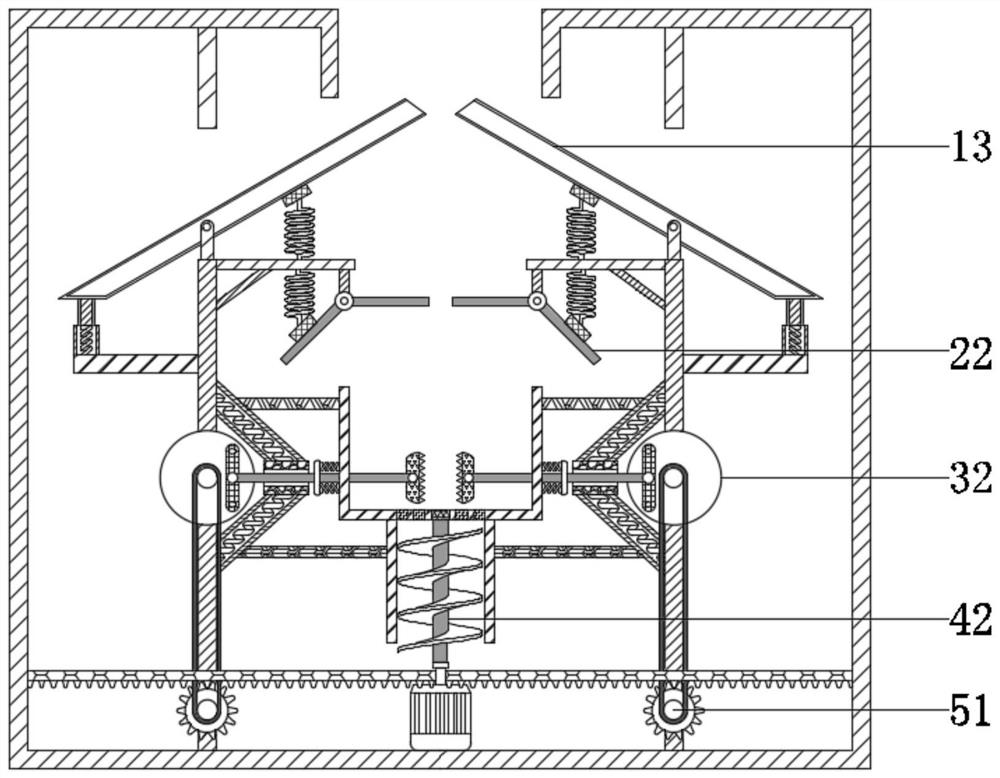 Device for automatically recycling building waste slag blocks after crushing