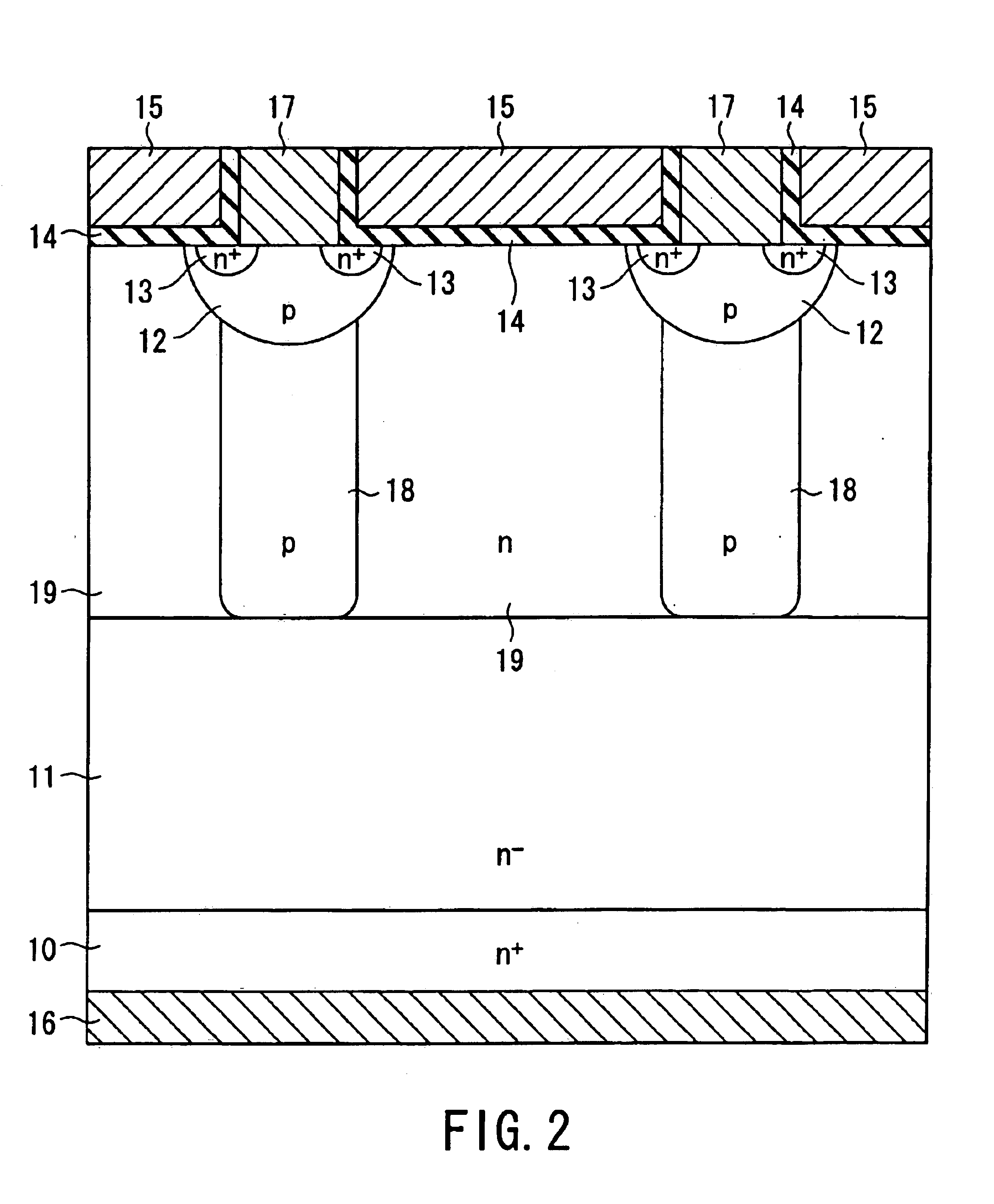 Power semiconductor device having RESURF layer