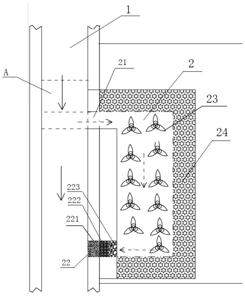 Slope ecological gully system for efficiently intercepting and absorbing runoff nitrogen and phosphorus