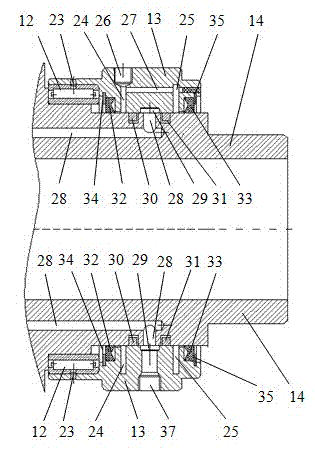 Turn flow type hydraulic limited slip differential