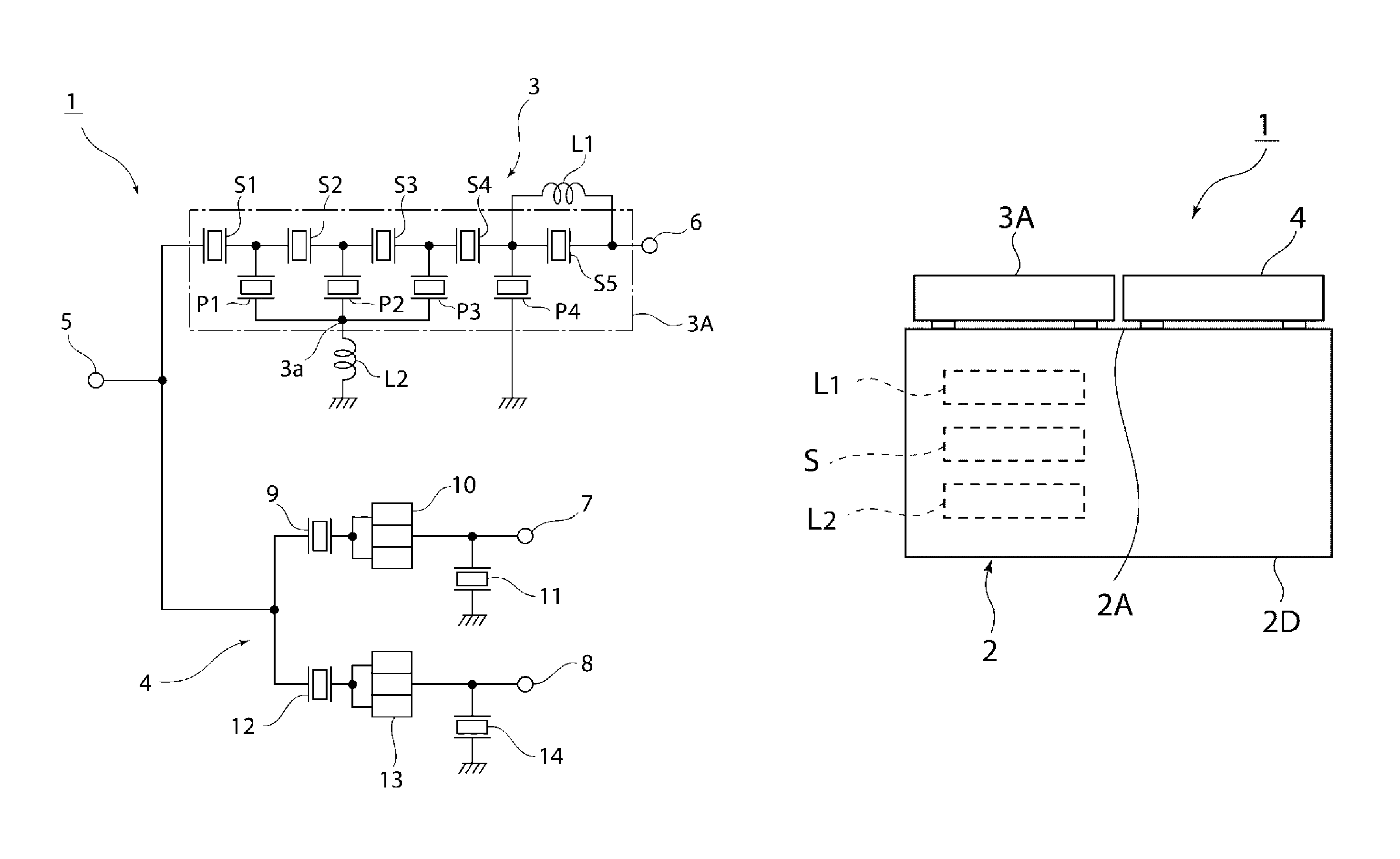 Elastic wave filter device and duplexer