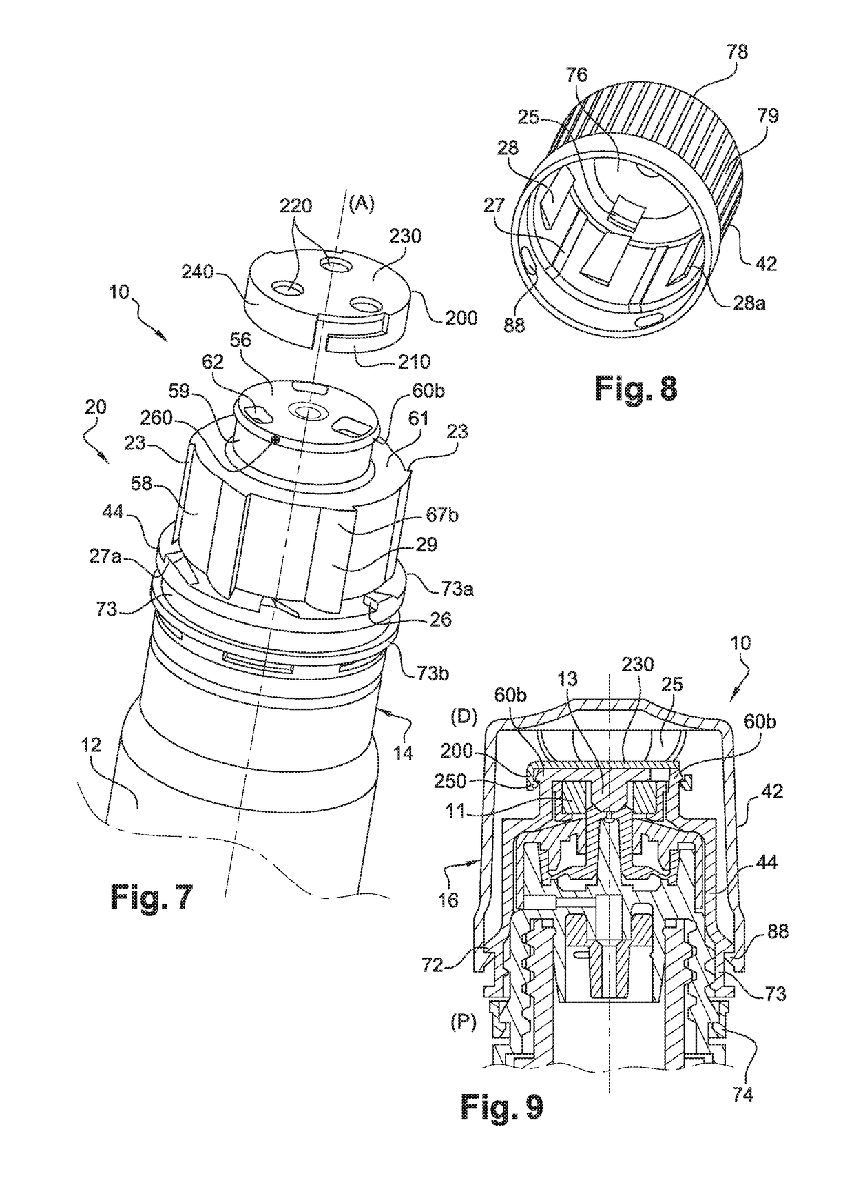 Liquid dispensing nozzle and device comprising a cap