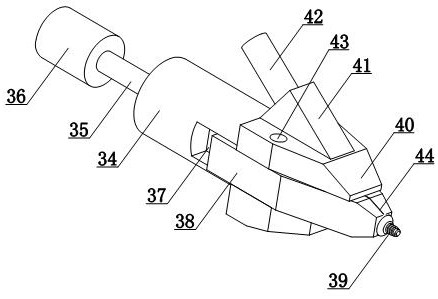 Lifting and adjusting electric heating knife device for high temperature electric heating film of packaging materials