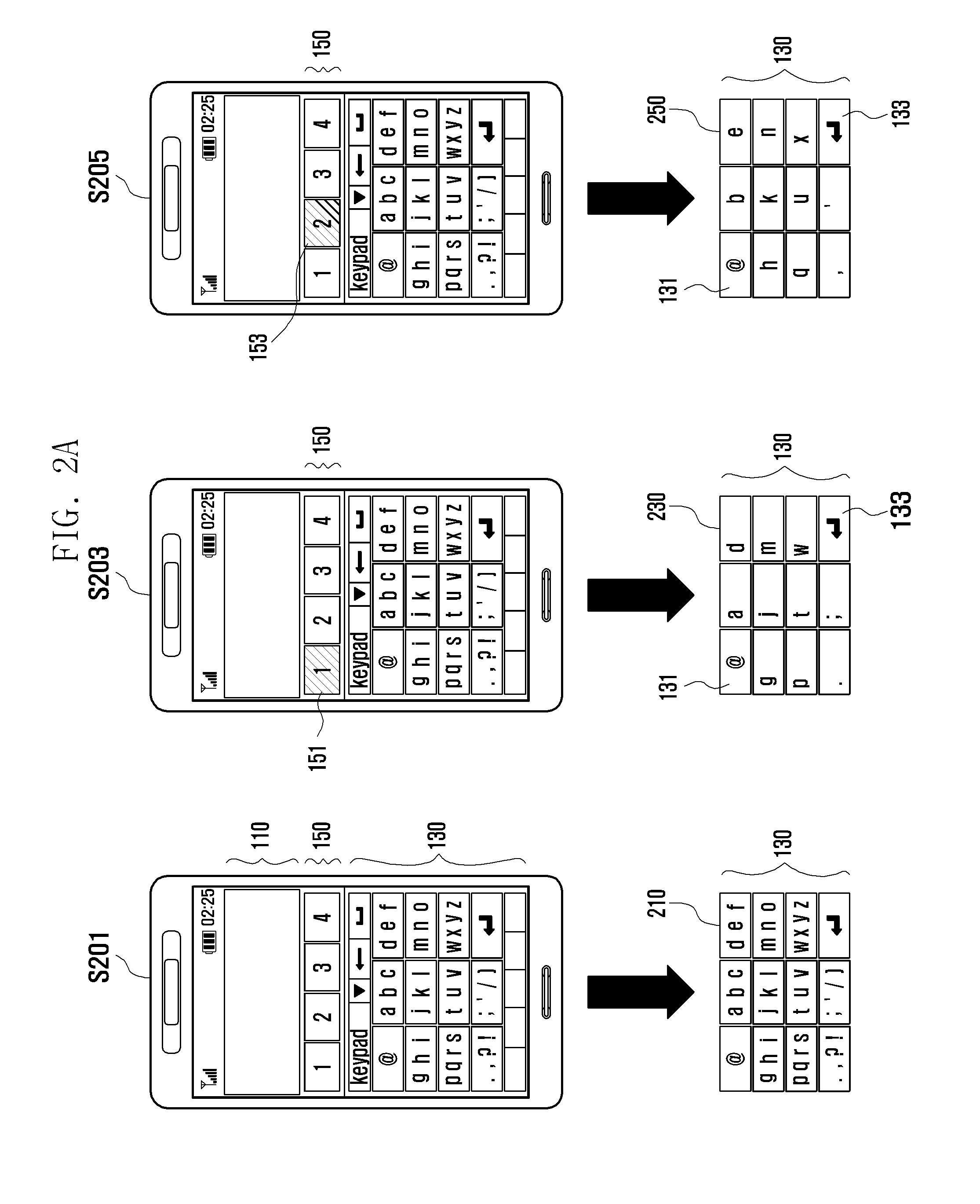 Letter input method and system for mobile terminal