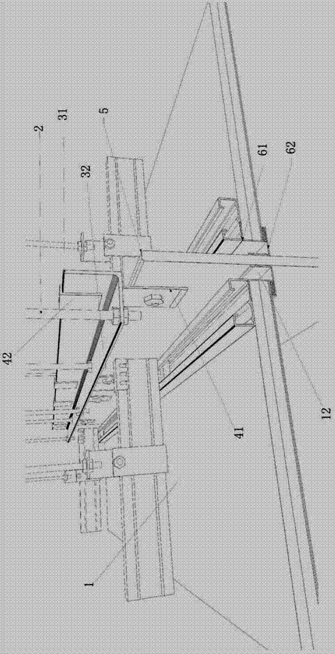 Installation structure for smoke-blocking vertical wall of building and installation method