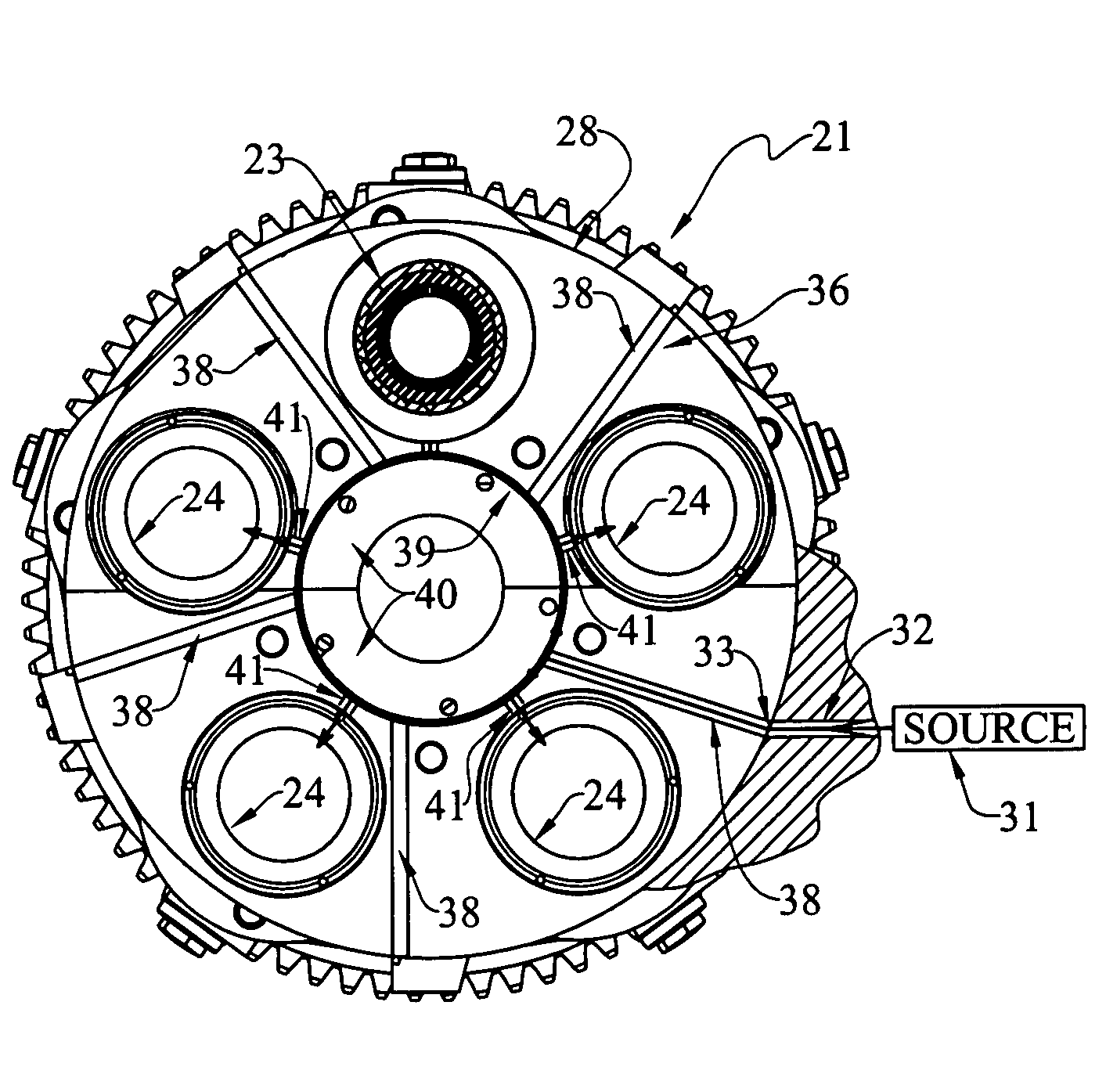 Lubrication system for a multi-spindle automatic screw machine