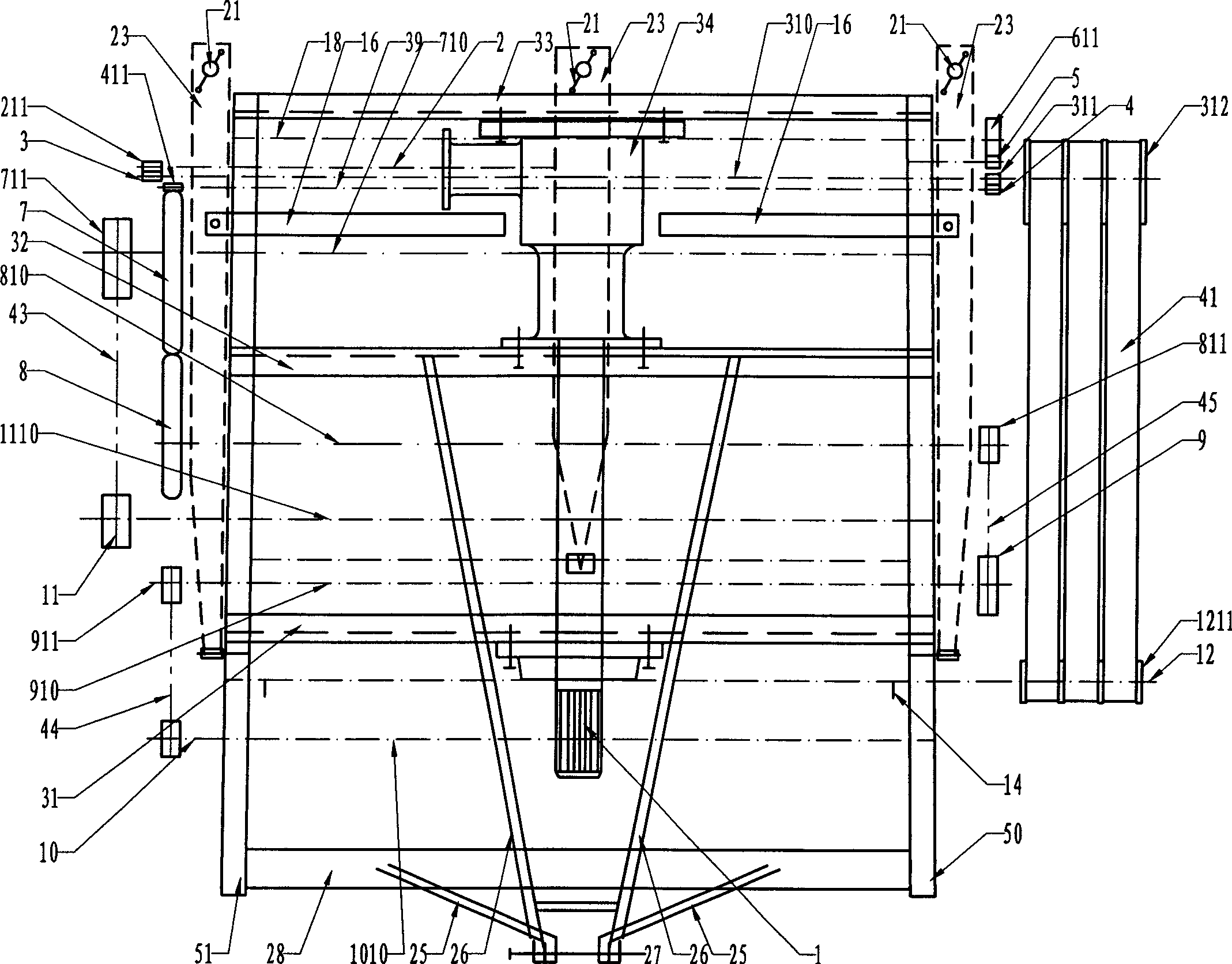 Corn stalk cutting stubble-cleaning field-returning machine