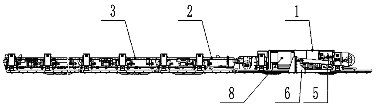 Belt conveyor self-moving machine tail for lapping joint with swing type rapid tunneling system