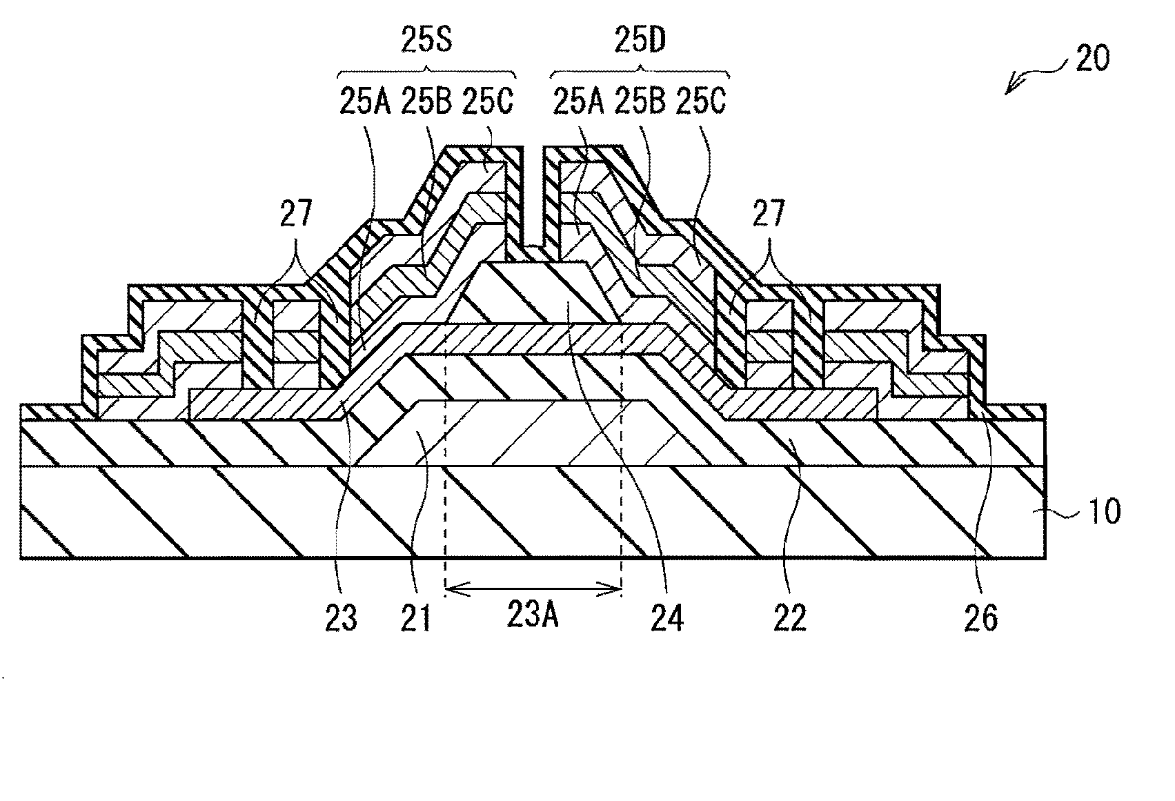 Thin film transistor and display unit