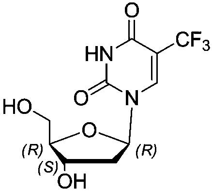 Method for synthesizing trifluridine process impurity