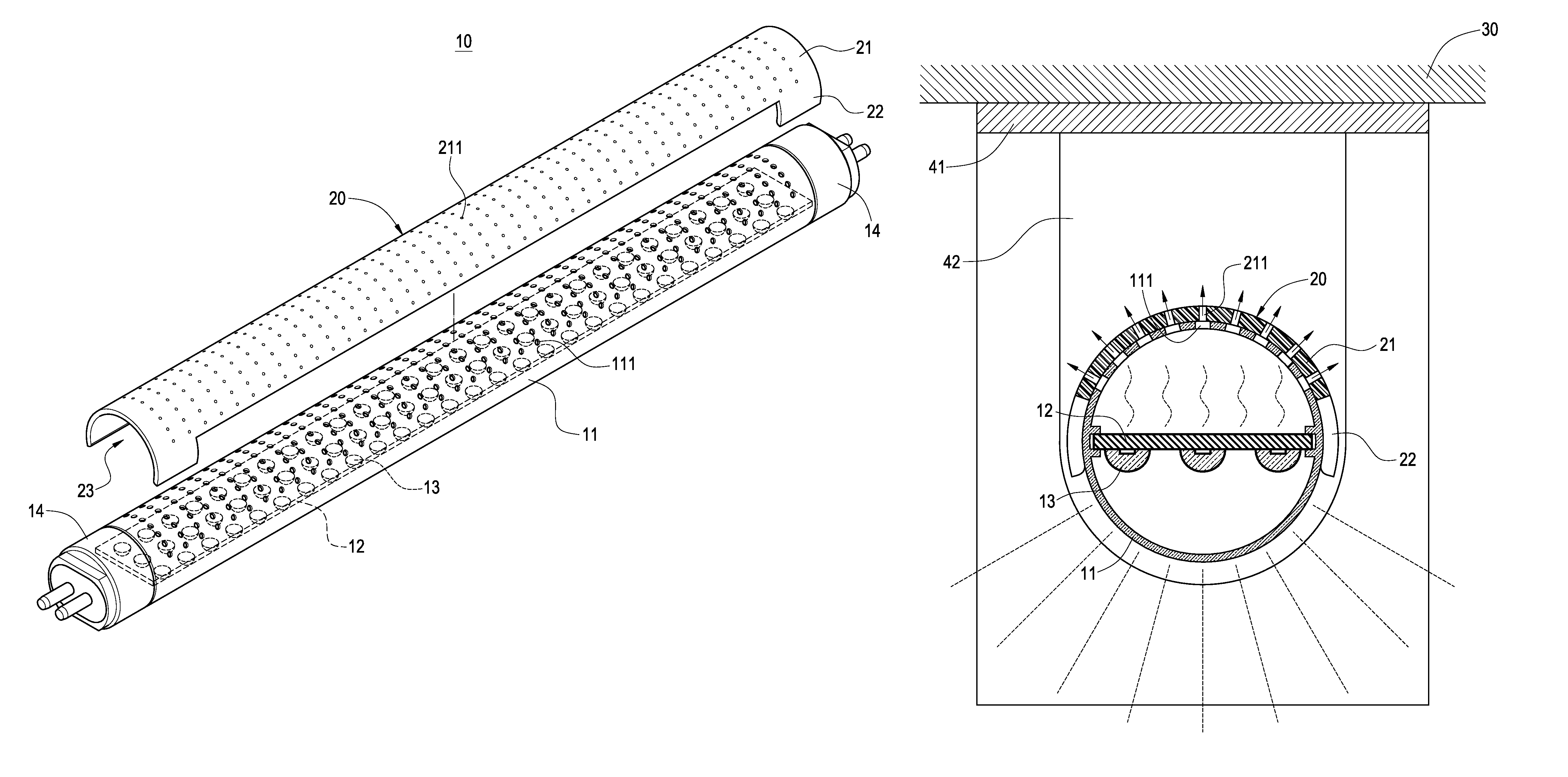 Protecting cover and LED lamp tube having the same