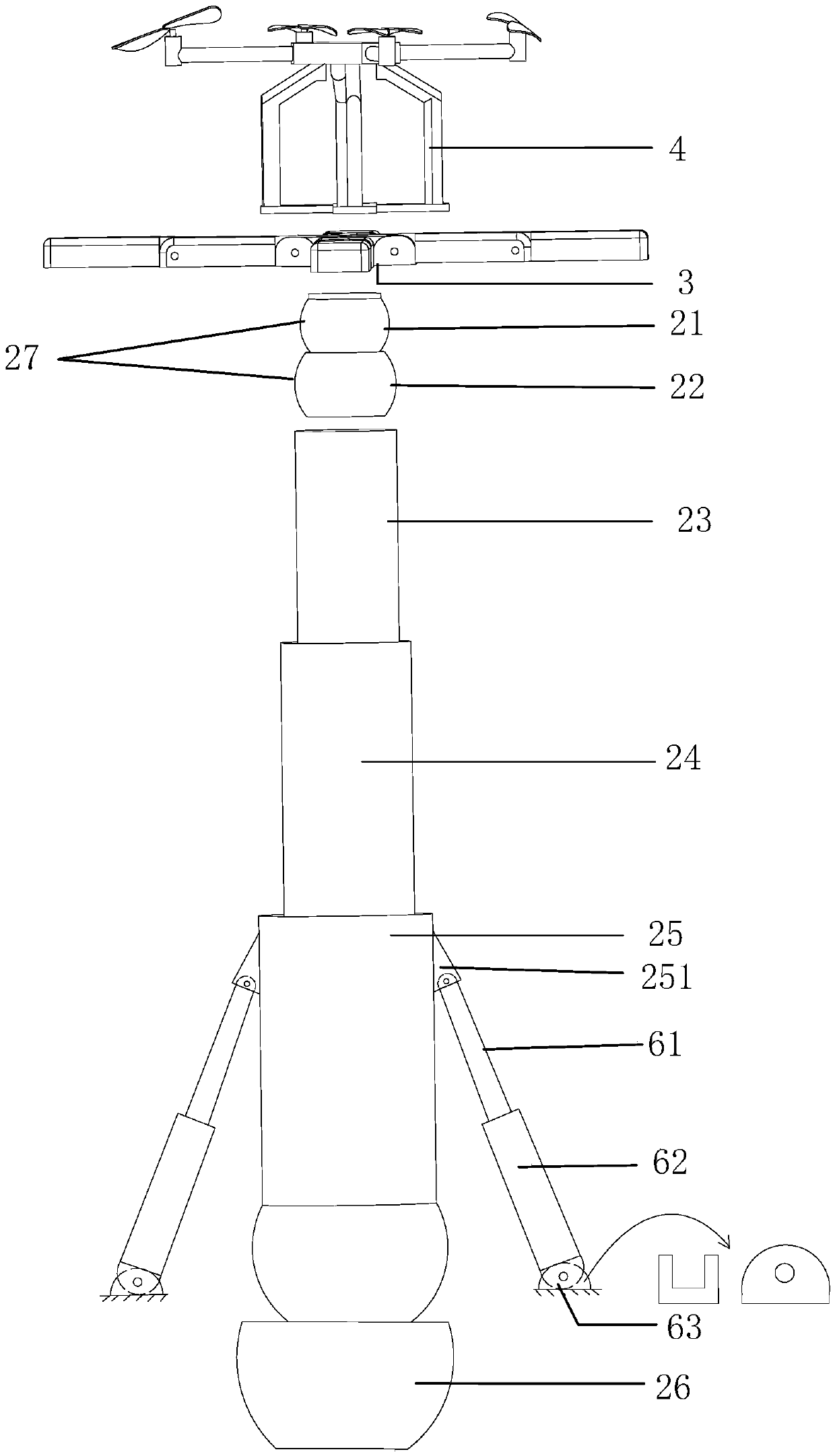 Heavy-load industrial-grade multi-rotor unmanned aerial vehicle hangar