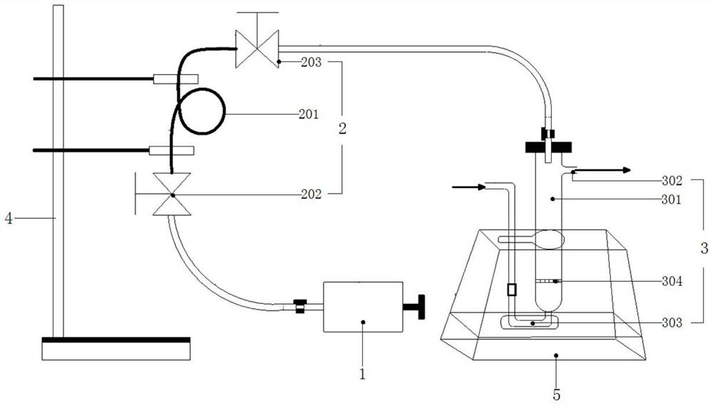 Device and method for separating gas from pressurized liquid