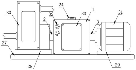 A connection structure between a water pump shaft and a motor shaft