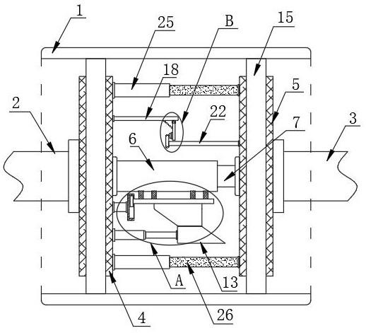 A connection structure between a water pump shaft and a motor shaft