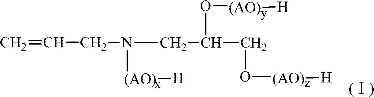 Branching polyether macromonomer and preparation method thereof