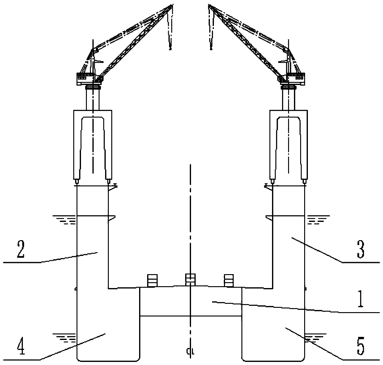 Movable double-body floating dock