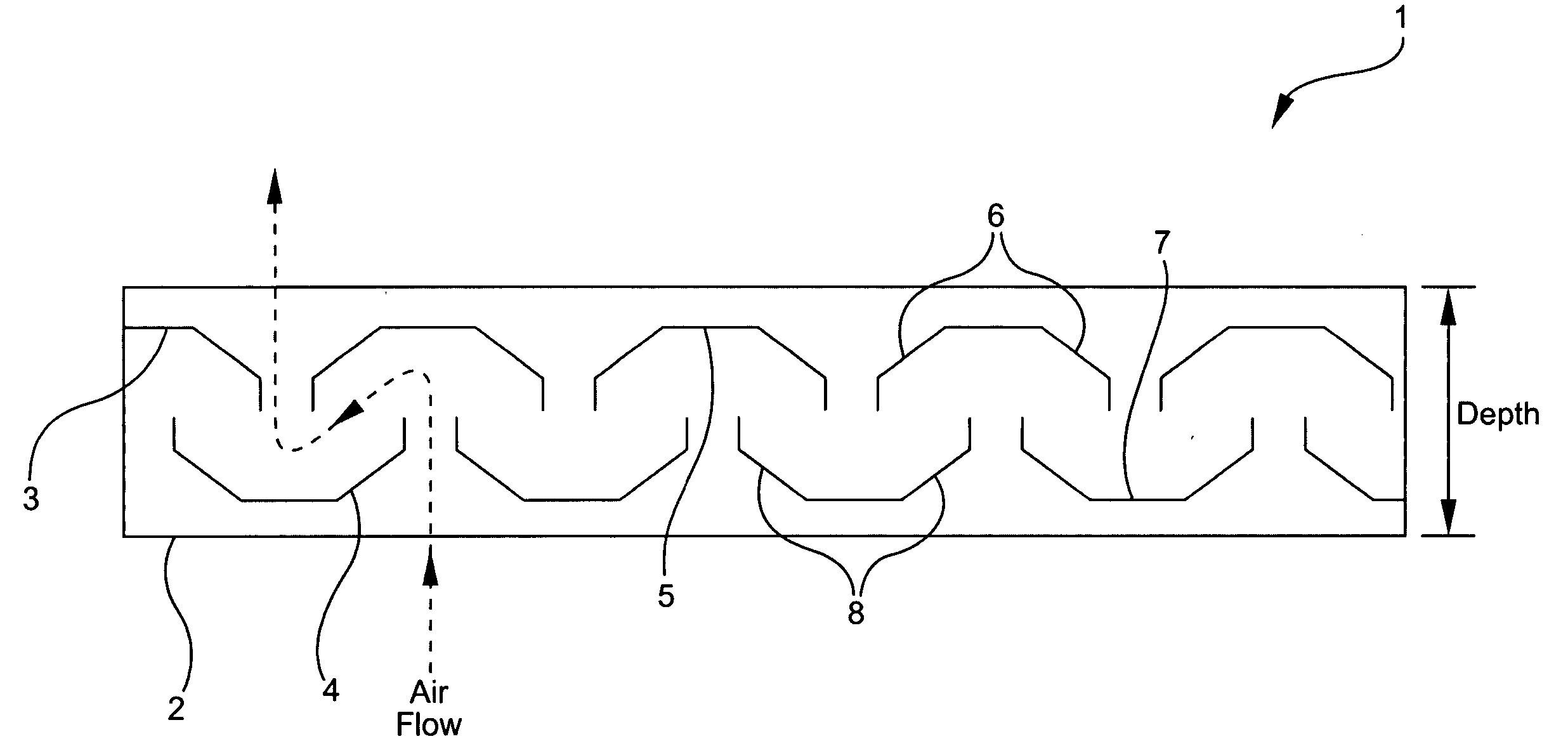 Baffle filter