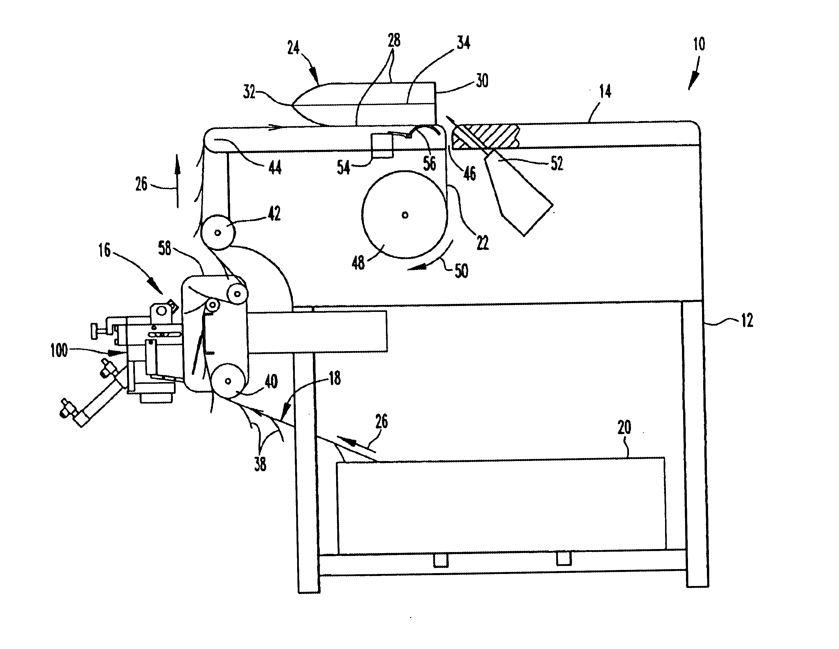 Printer for shingled bags and method