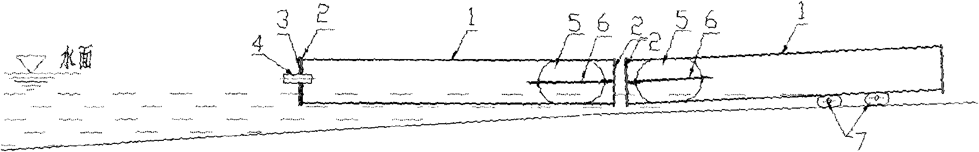 Method for installing pipelines assisted by air bags