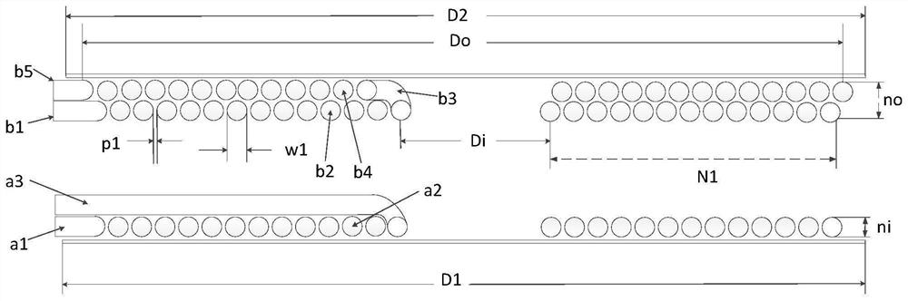 Boosting type wireless electric energy transmission coil and winding method of coil