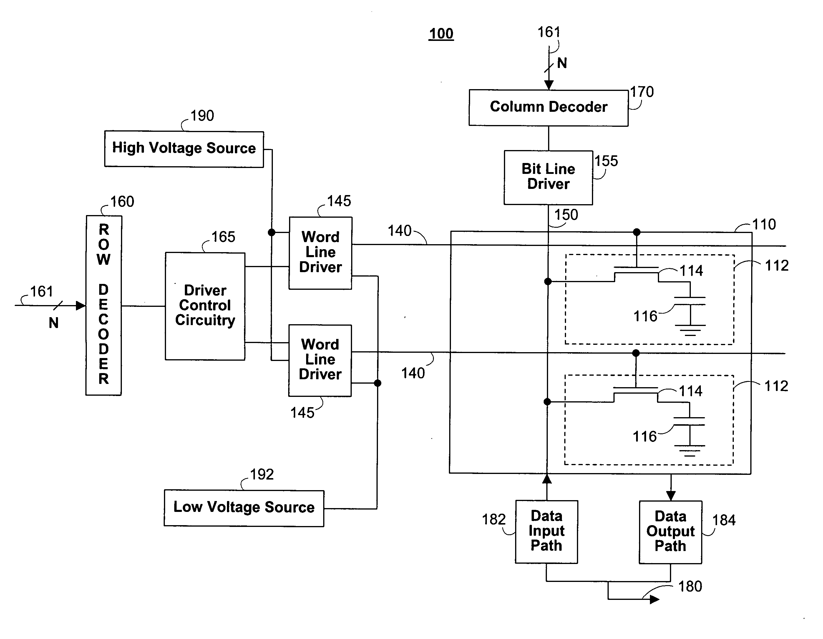 Word line driver circuitry and methods for using the same