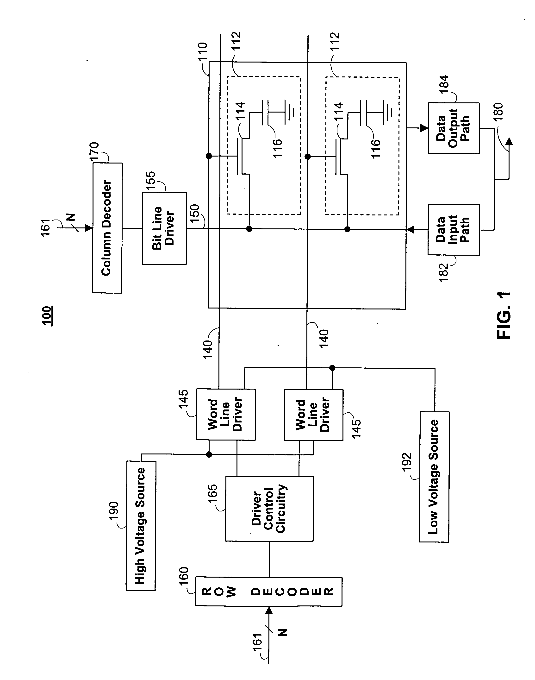 Word line driver circuitry and methods for using the same